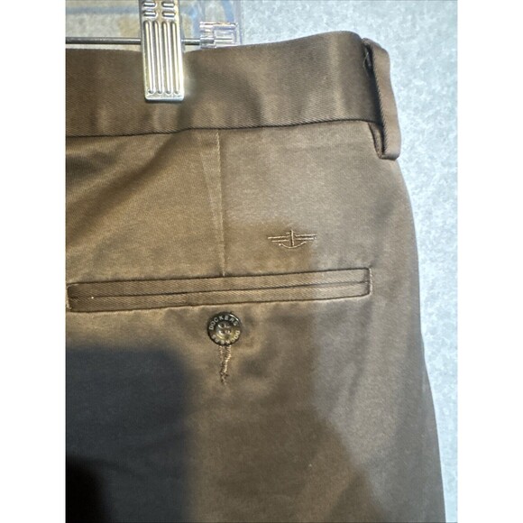 Dockers Signature Khaki Straight Fit D2 Flat Front Pants 38x32 Hunter Green Mens - Picture 9 of 11